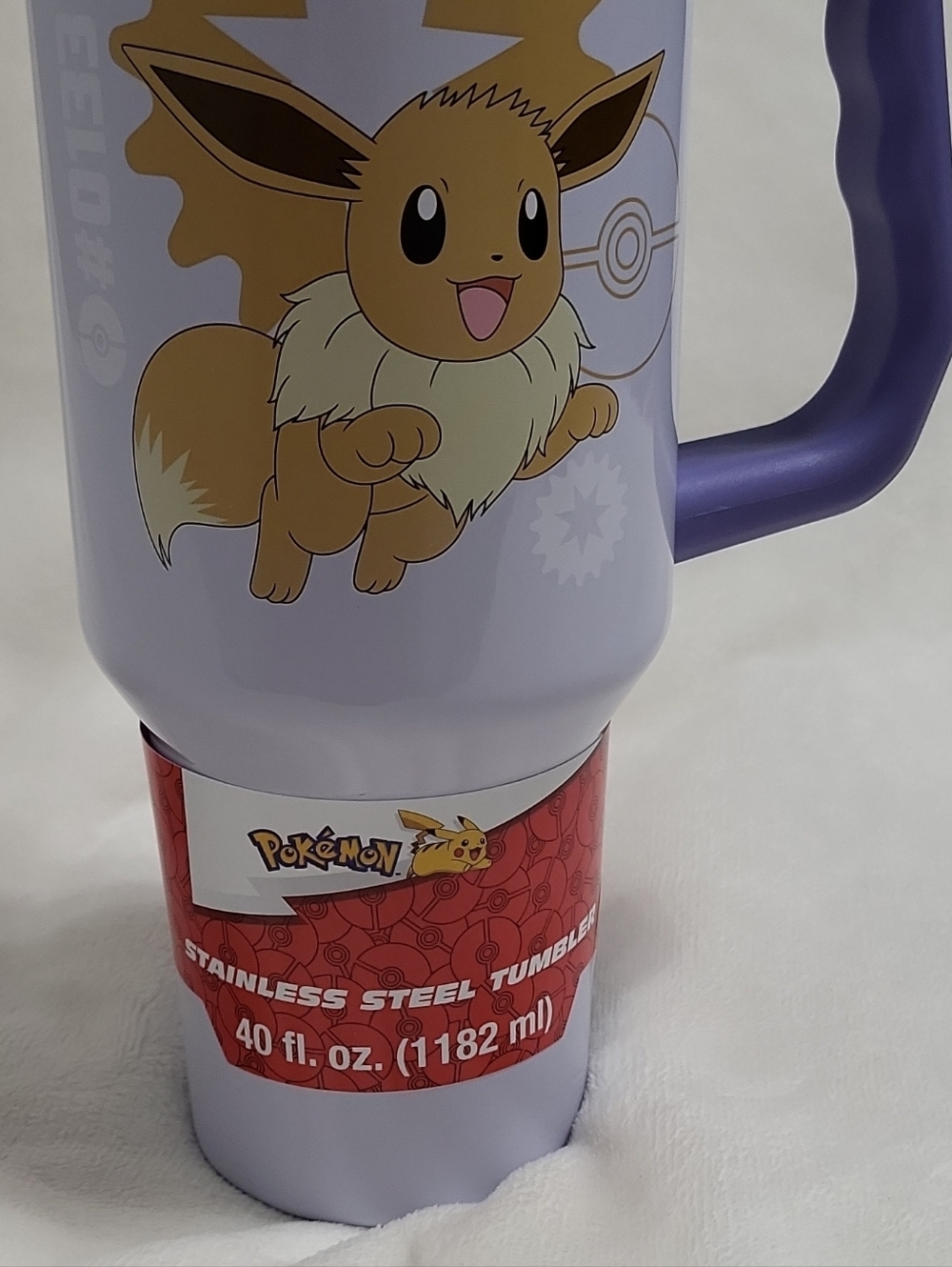 Pokémon Eevee 40 oz Stainless Steel Insulated Tumbler with Handle & Straw - Picture 13 of 16